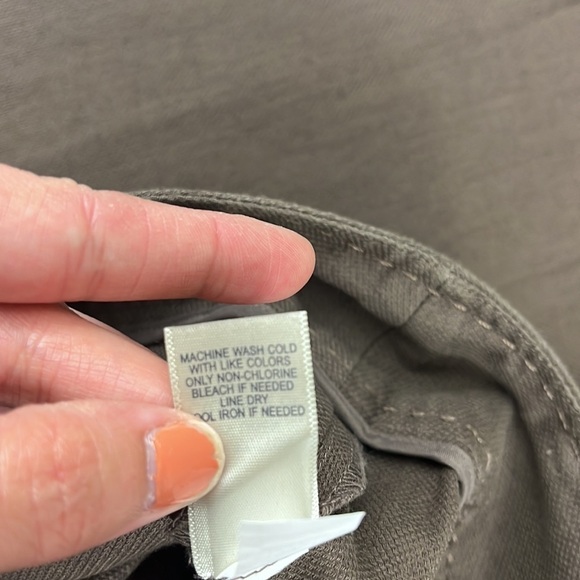 J.Jill Genuine Fit Below Waist Brown Linen Blend Beachy Pants Womens Size 14 NWT - Picture 10 of 11